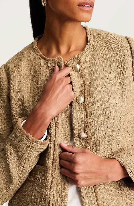 Tweed Button-Front Jacket | J. Jill