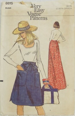 Vintage Vogue 8815 Ladies Wrap Skirt Sewing Pattern - Size Med 26 1/2 - 28 Waist | eBay US