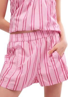 Free People Get Free Striped Pull-On Shorts | Belk