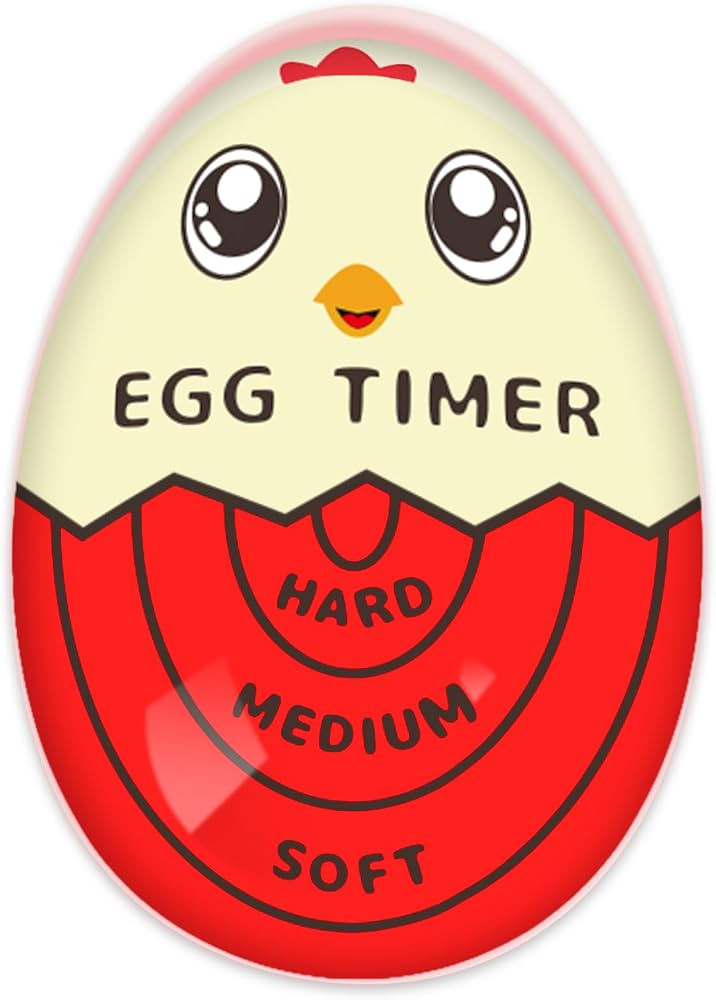 Lasubst Egg Timer for Boiling Eggs that Changes Color When Done, Red | Amazon (US)