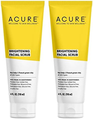 Acure Organics Brightening Facial Scrub, 4 fl. oz, Pack of 2 | Amazon (US)