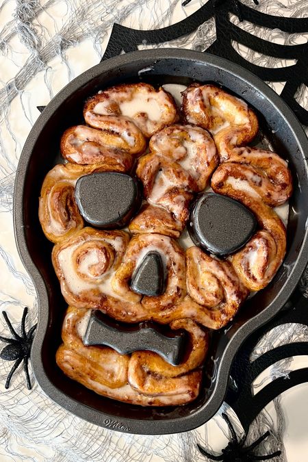 Spooky Scary Skeleton Breakfast, featuring Wilton’s skull baking pan and the warm, comforting aroma of cinnabon’s cinnamon rolls.

#LTKHalloween #LTKhome #LTKHolidaySale