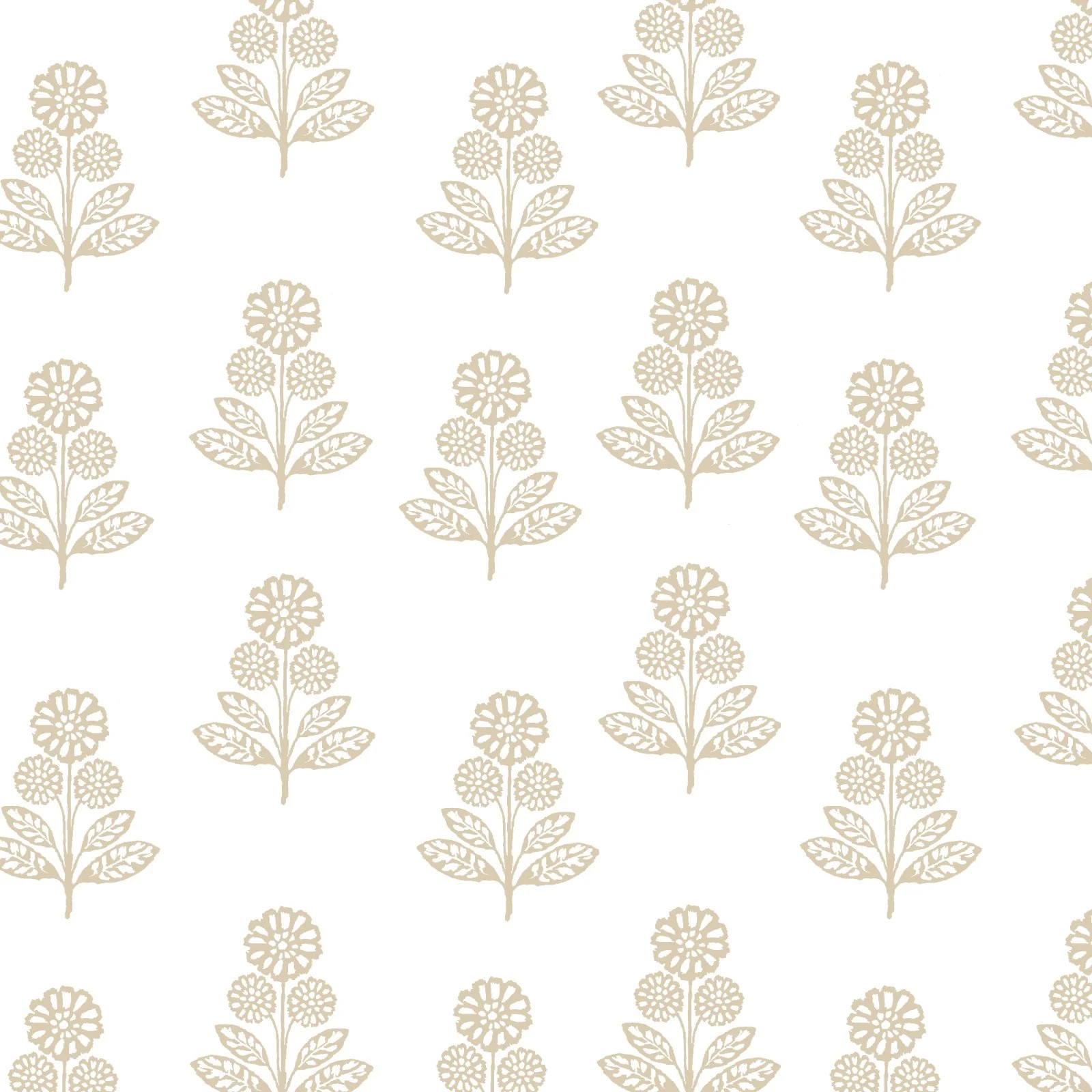 Stella Floral Fabric in Natural | Brooke and Lou