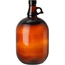 Dicunoy 1 Gallon Glass Jugs, Amber Fermenting Bottle with Seal Lid, 128oz Watter Bottle with Hand... | Amazon (US)