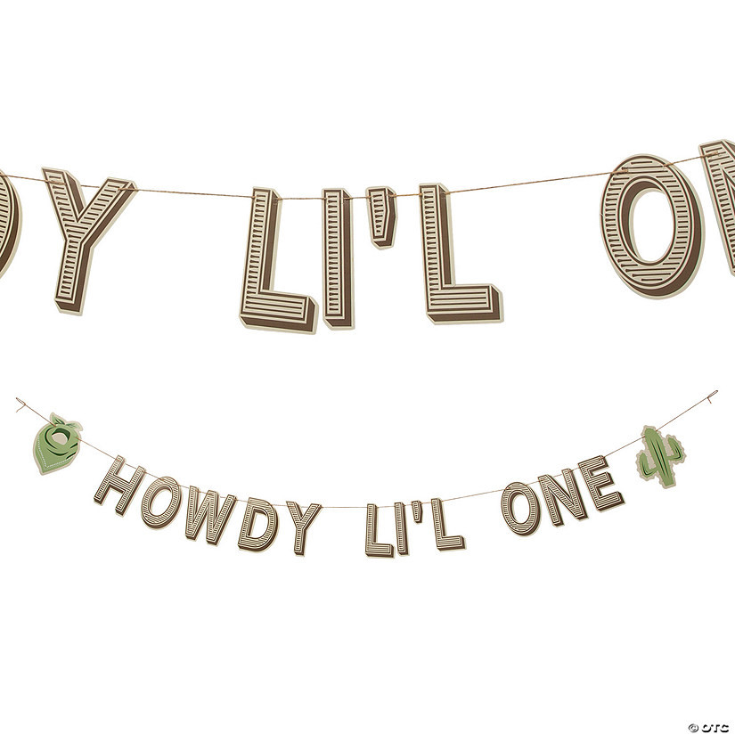 7 Ft. Western Baby Party Howdy Li’l One Garland | Oriental Trading Company
