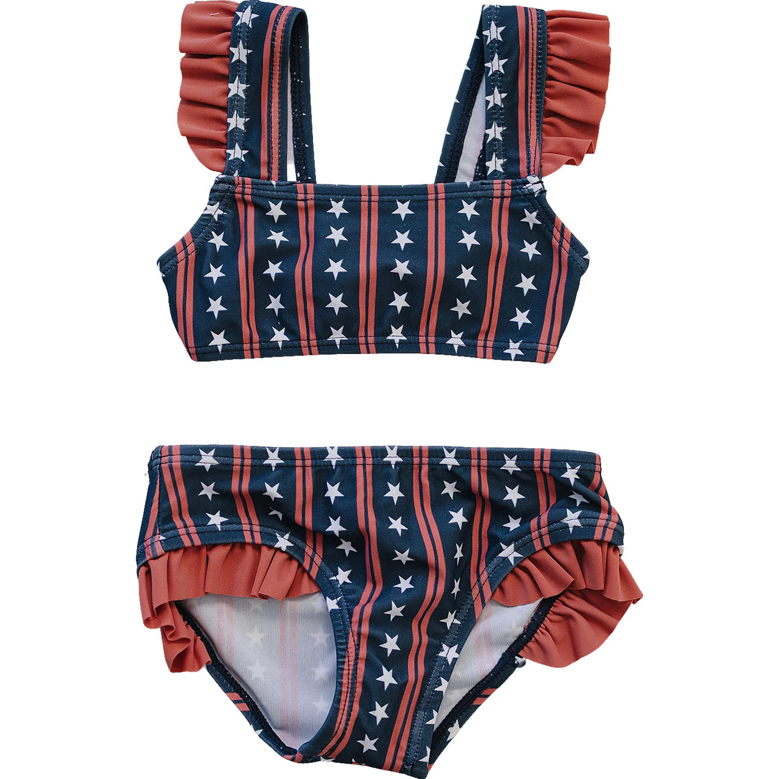 Americana Ruffle Bikini Set | Mebie Baby