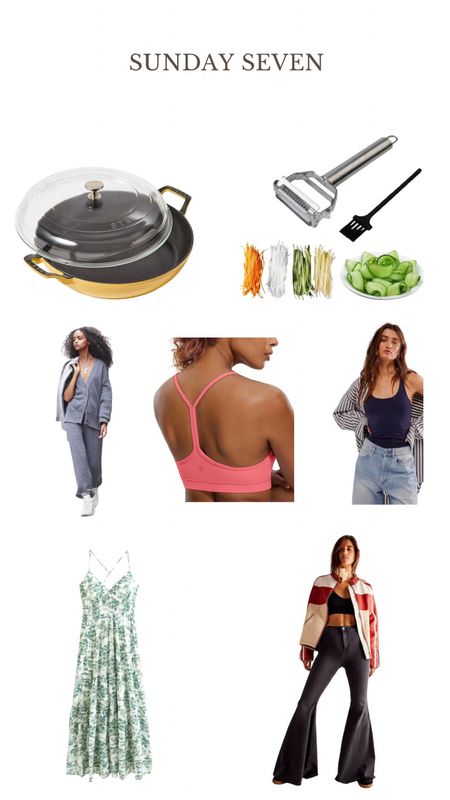 Here are some things I’ve been loving lately!
-This Staub Pan.
-I love using this for thin veggie slices!
-This cozy two piece set.
-My favorite amazon sports bra!
-This cami from Free People.
-This flowy dress from Abercrombie.
-My Free People flares!

#LTKstyletip #LTKfindsunder100 #LTKfindsunder50