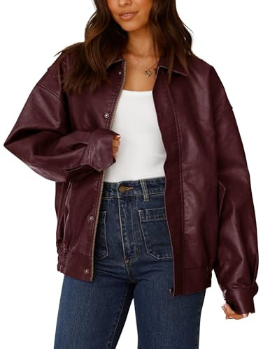 PRETTYGARDEN Women's Faux Leather Motorcycle Jackets | Amazon (US)