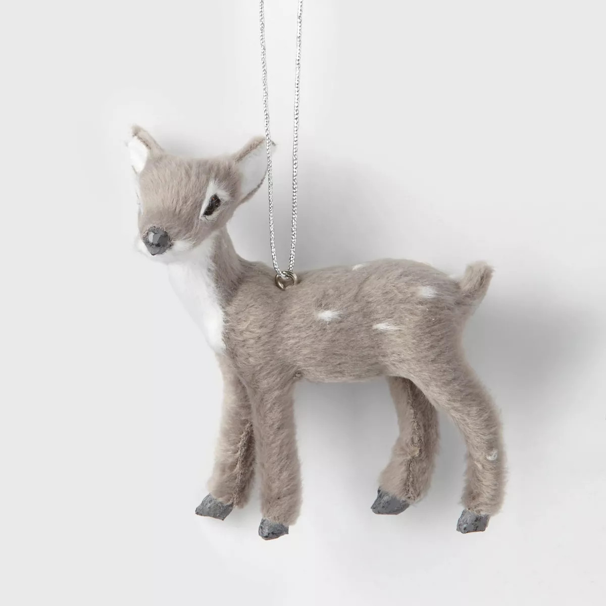 Faux Fur Fawn Christmas Tree Ornament Gray - Wondershop™ | Target