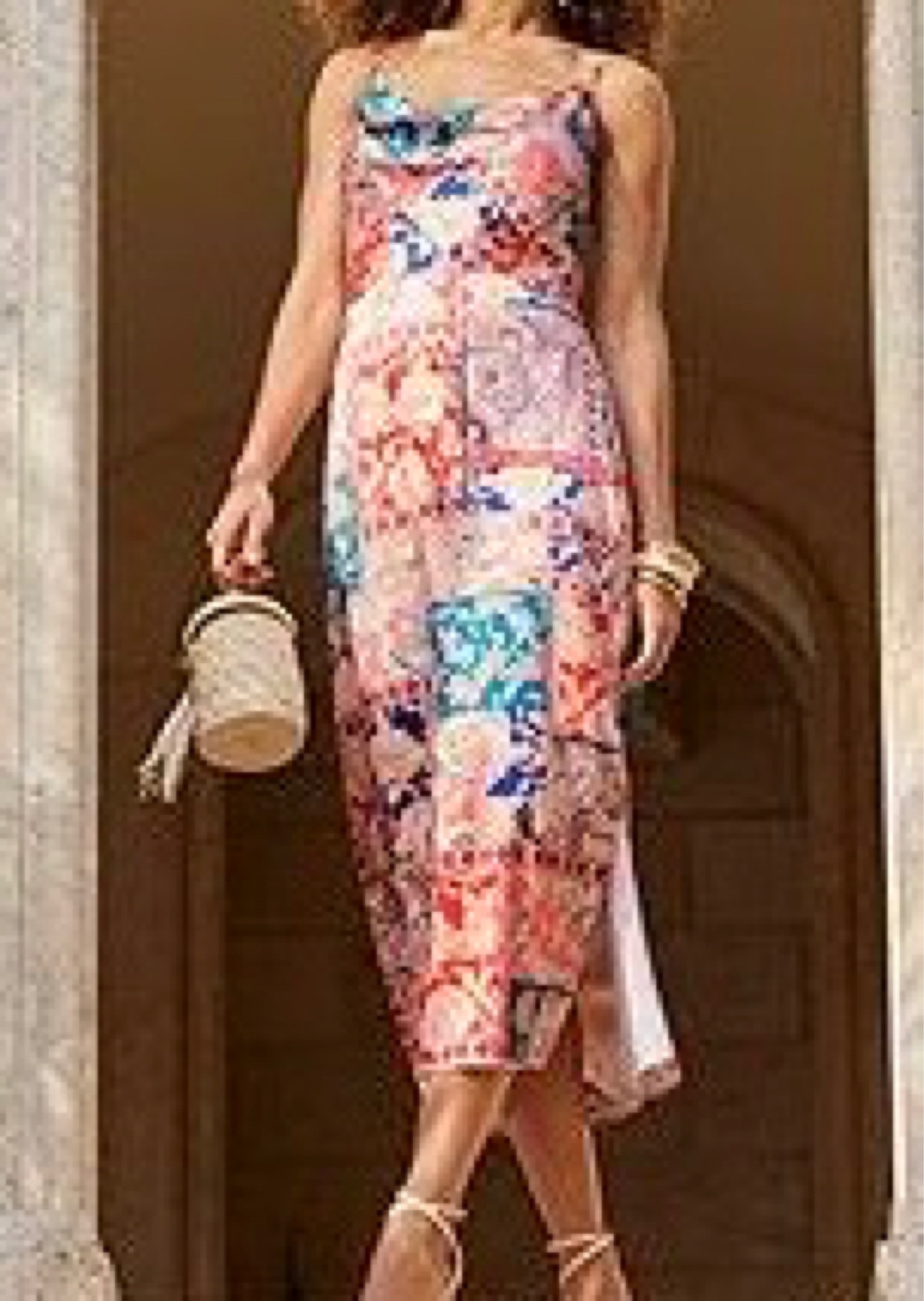 Beautiful cowl neck satin print slip dress… perfect for any summer occasion! I am 5’4, 113 lbs, and wearing a size 2. 15% off gold shoes (shown below) with code: Amy15. 

#LTKshoecrush #LTKfindsunder50

#LTKSeasonal