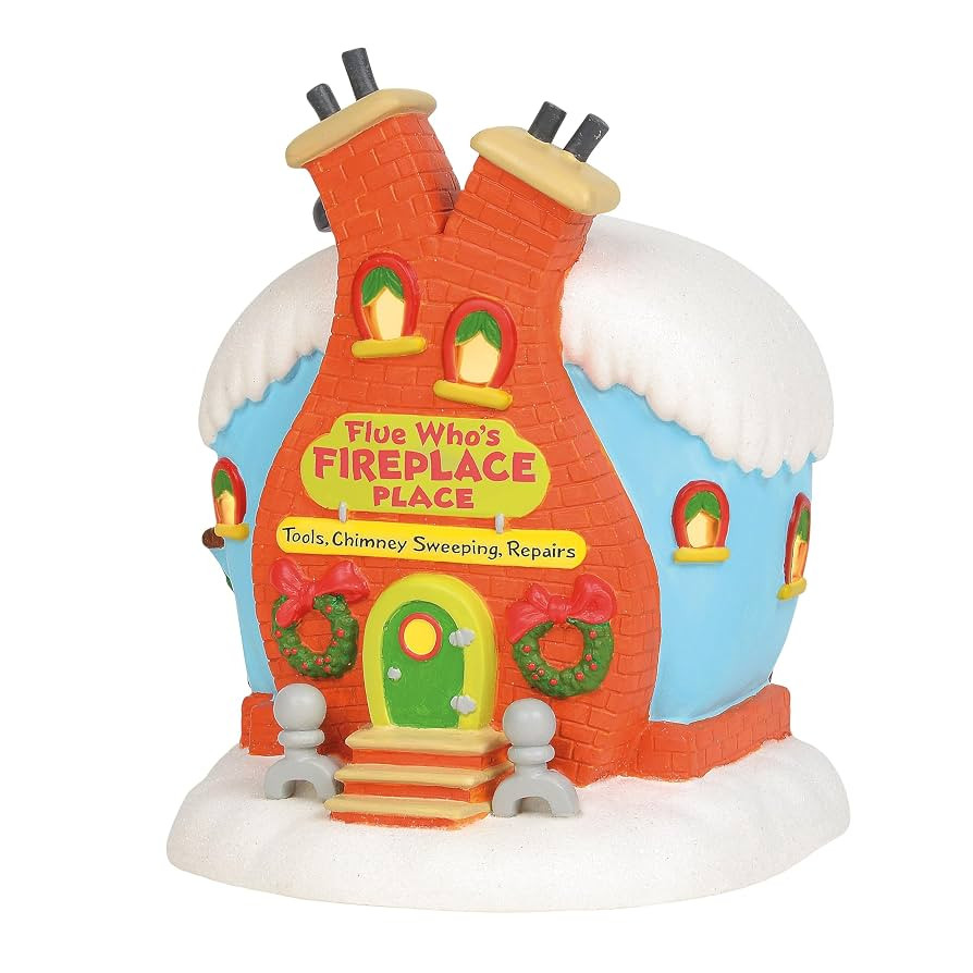 Department 56 Dr. Seuss Grinch Village Flue Who's Fireplace Place Lit Building, 8.5 Inch, Multico... | Amazon (US)