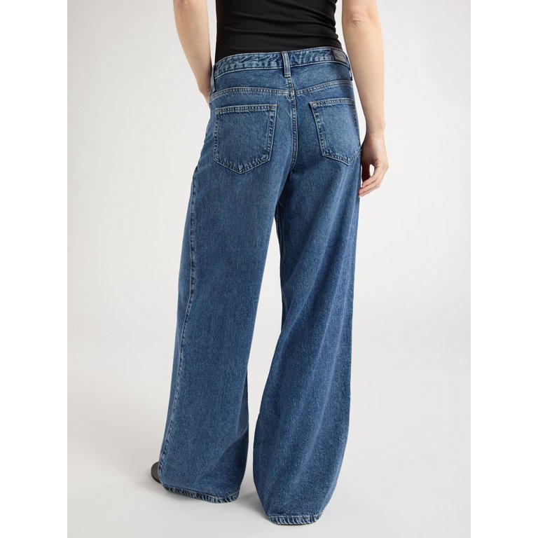 Scoop Women’s and Women's Plus Relaxed Low Slung Jeans, Sizes 0-28W | Walmart (US)
