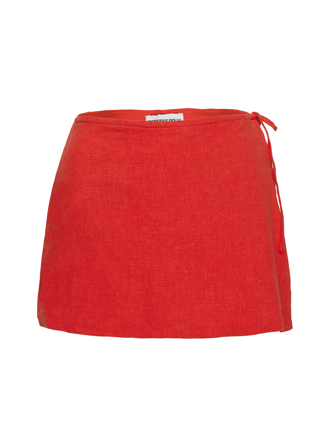 Gulliver Tie Side Mini Skort Red | Princess Polly US