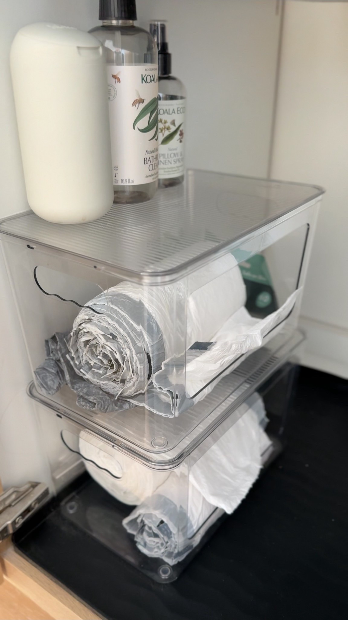 Under sink organization! This garbage bag dispenser instead of the ugly boxes✌🏼

#LTKSaleAlert #LTKHome