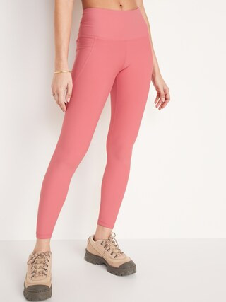 High-Waisted PowerSoft 7/8-Length Side-Pocket Leggings For Women | Old Navy (US)