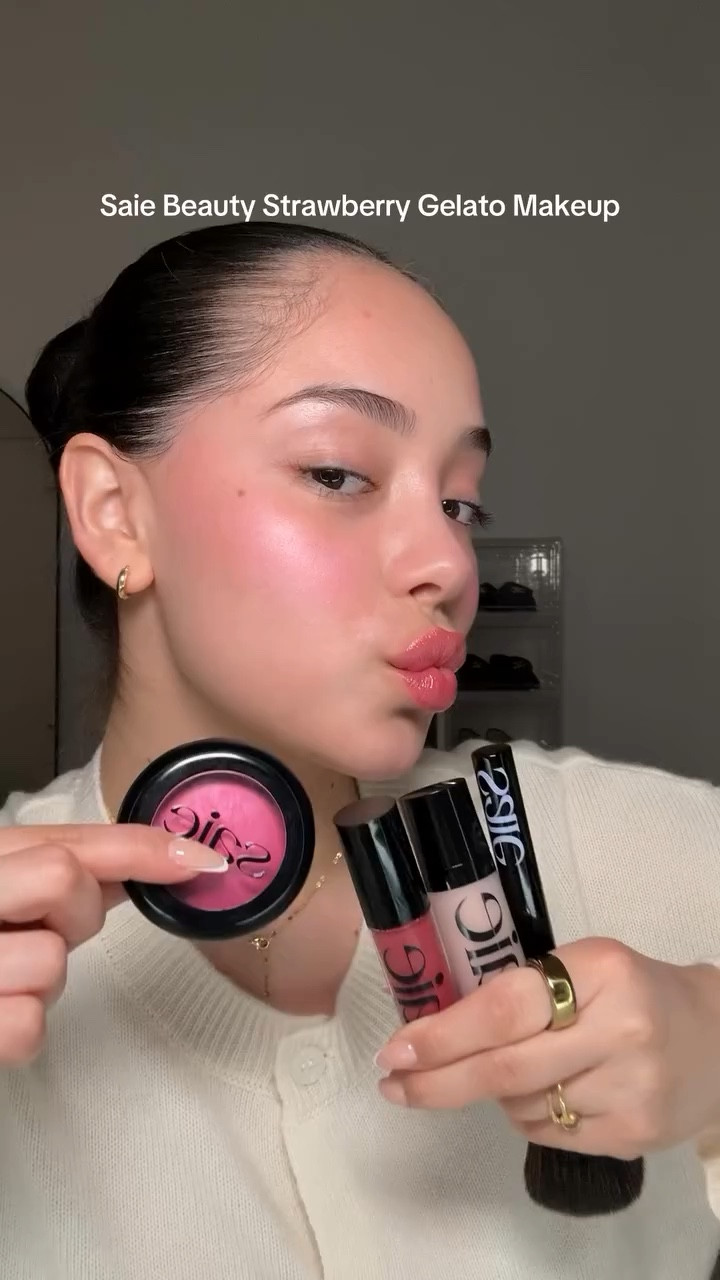 SuperSuede™ officially launches on the 25th, but will be available one day early on the Sephora App! 🤍 ##saiebeauty##saiesupersuede##saieblush#strawberrygelatomakeup Saie @sephora