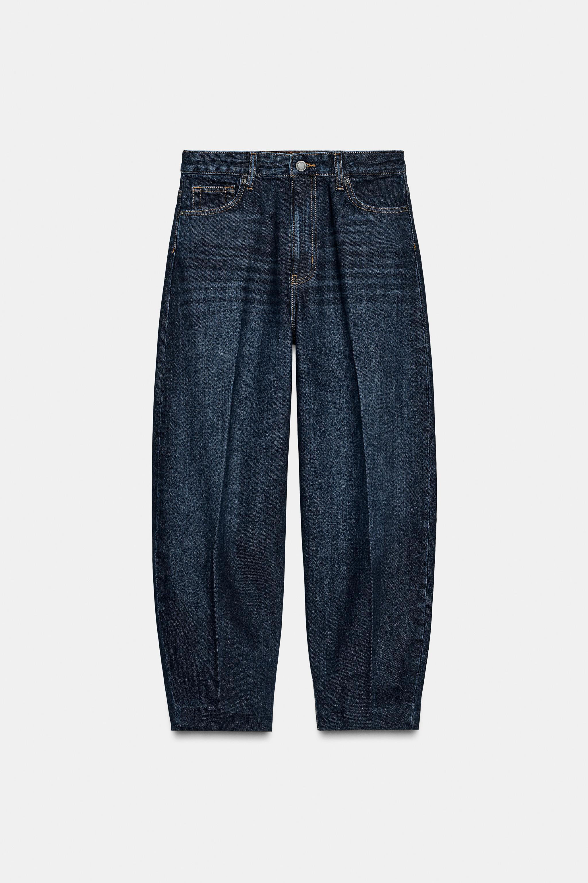 ZW COLLECTION HIGH-WAIST BARREL JEANS | Zara Canada
