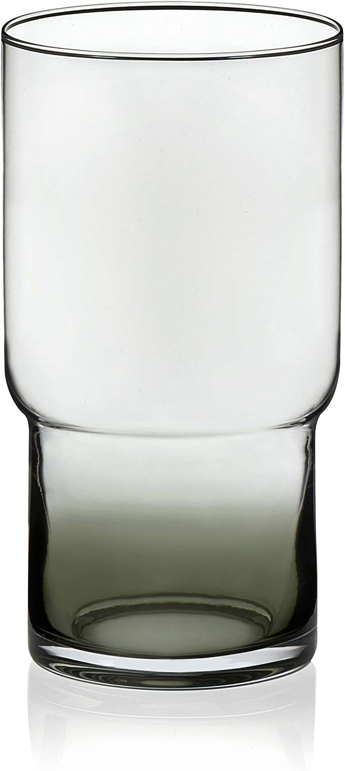 Prologue Libbey Haze Handblown Glasses, Set of 6, Tumblers (Smoke, 20 oz) | Amazon (US)