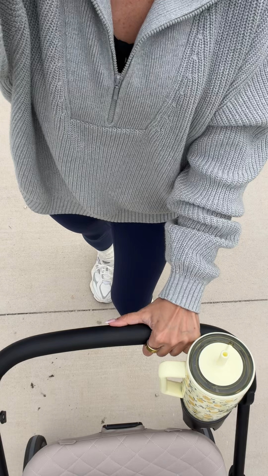the perfect spring athleisure outfit for cool evenings 🥰

top- small (fit is oversized)
pants- medium 

spring style, csb, leggings, pullover, gray, navy, new balance, scrunch socks 

#LTKootd #LTKActive #LTKmomlife