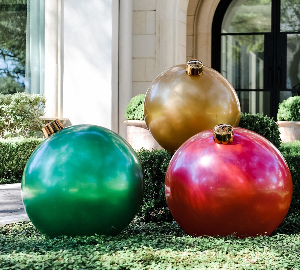 Festive Red, Gold & Green Decorative Holiballs | Pottery Barn (US)