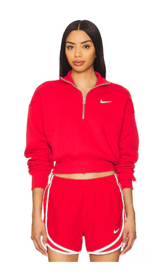 Nike NSW Phoenix 1/2 Zip Cropped Sweatshirt in Red. - size XXL | Revolve Clothing (Global)