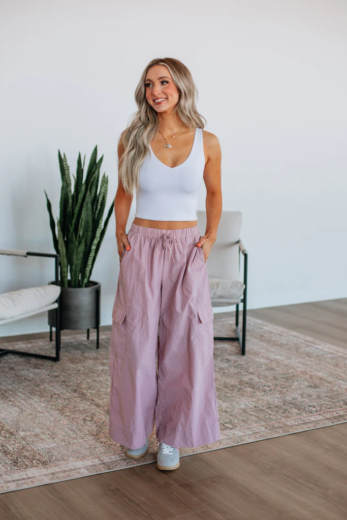 Dovie Cargo Pants - Dusty Mauve | Wild Oak Boutique