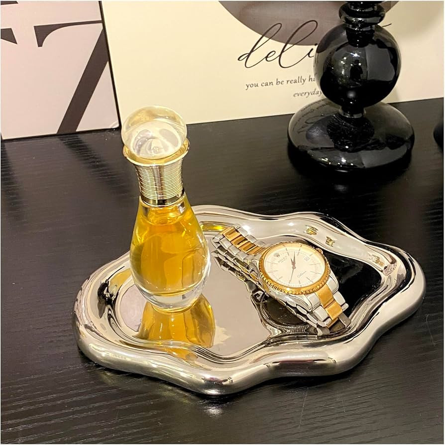 Ceramic Jewelry Tray,Perfume Trinket Dish,Ring Key Bowl Vanity Cute Room Decor Aesthetic, Birthda... | Amazon (US)