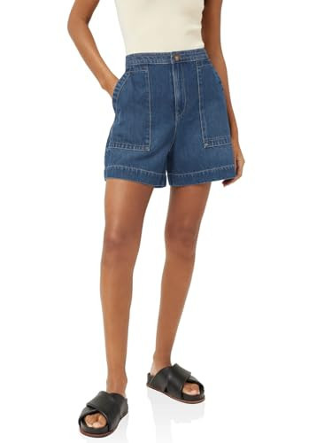 PLNOTME Womens Casual High Waisted Denim Shorts Wide Leg Summer Jean Shorts with Pockets | Amazon (US)