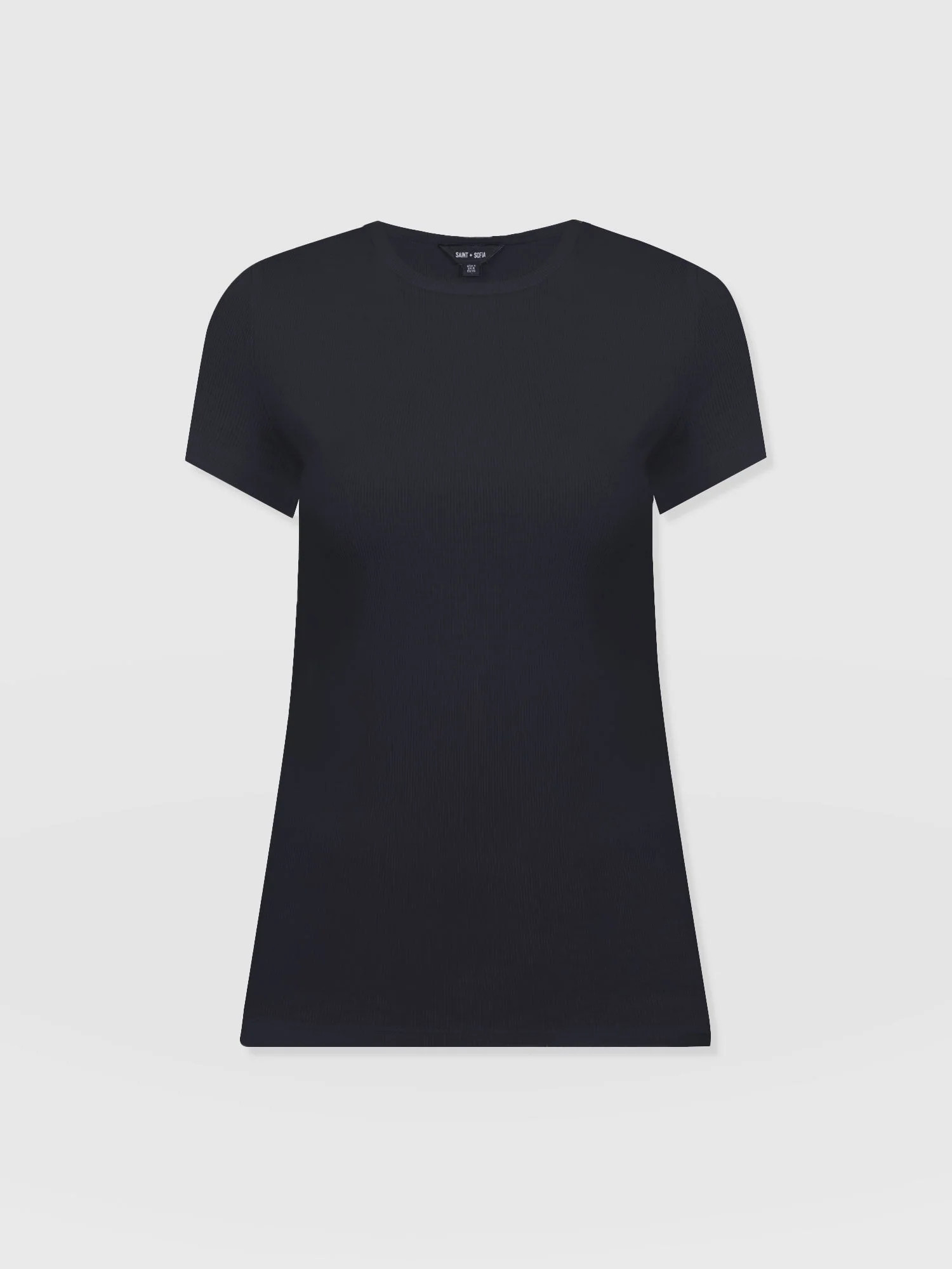 Ribbed Short Sleeve Tee - Black | Saint + Sofia