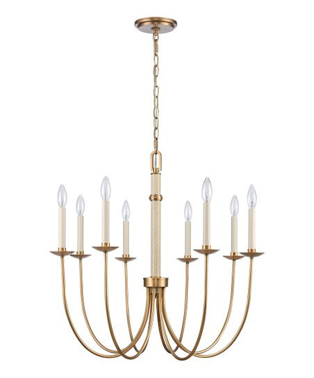 Natural Brasstone Neville 28" Eight-Light Chandelier | Zulily