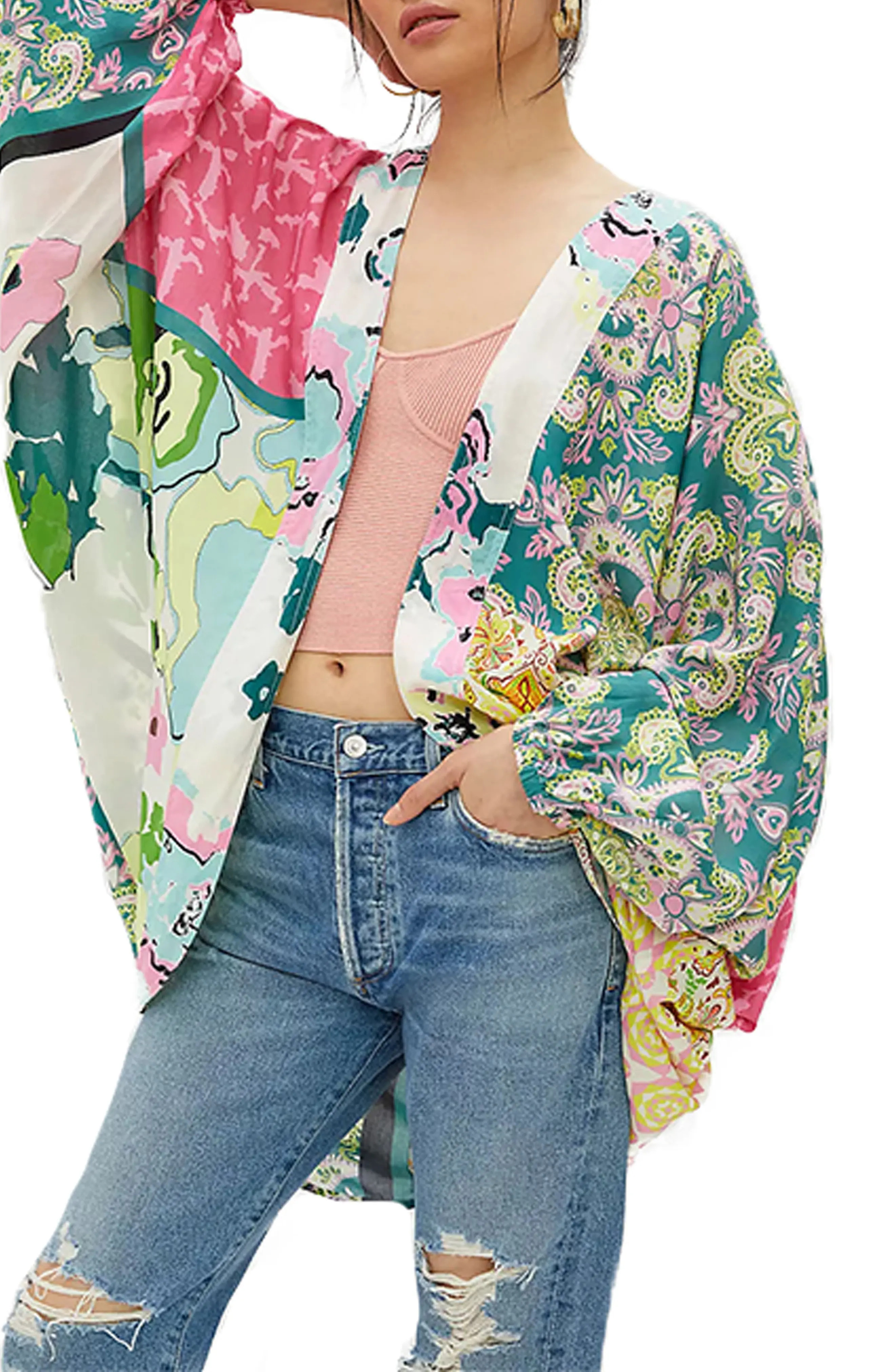 SAACHI Mixed Pattern Jacket in Pink at Nordstrom Rack | Nordstrom Rack