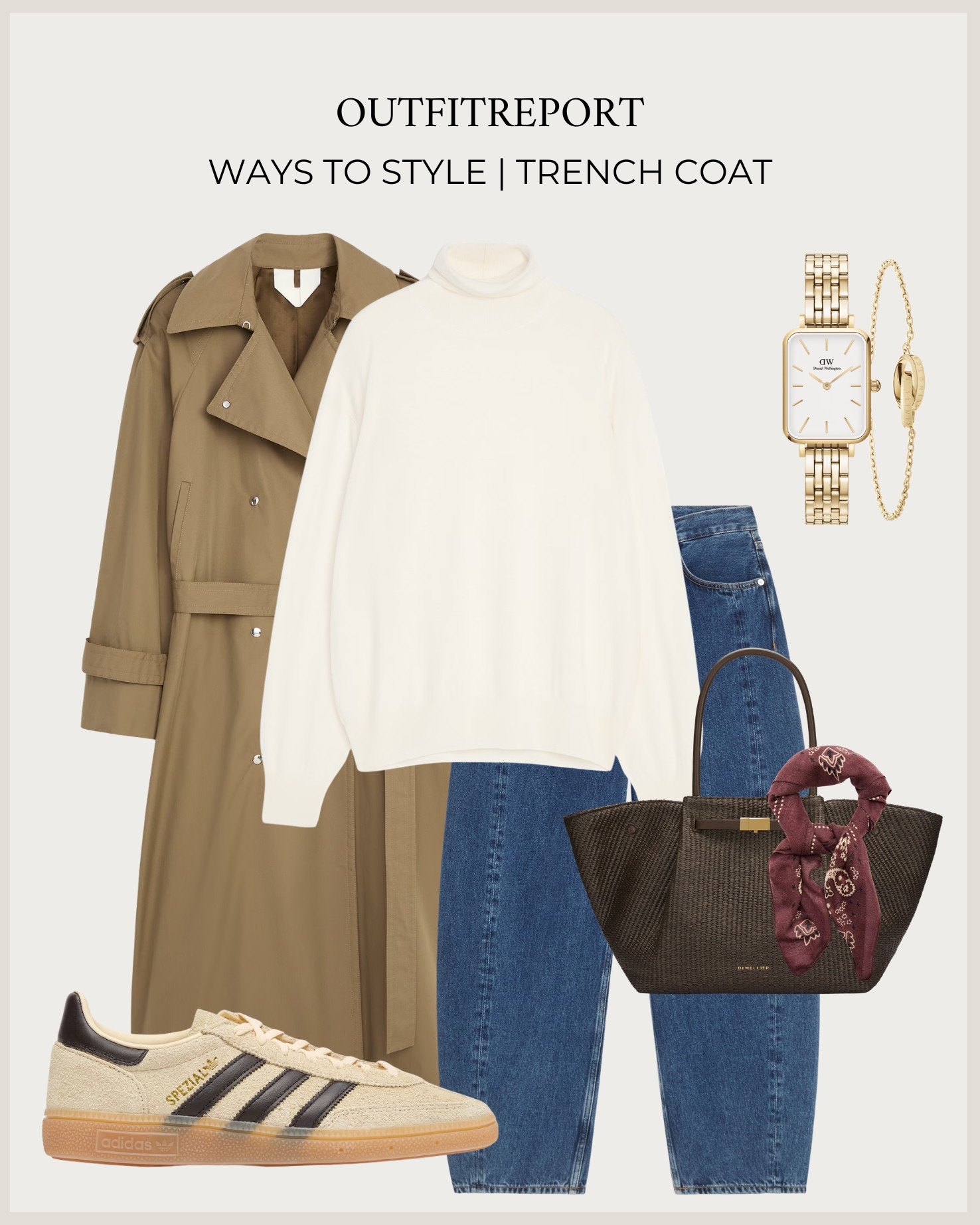 Ways to style a trench coat in barrel jeans white sweater adidas sneakers trainers and tote handbag

#LTKautumn #LTKshoes #LTKjeans
