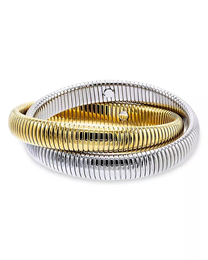 Chunky Snake Chain Intertwined Bangle Bracelet in Two Tone | Bloomingdale's (US)