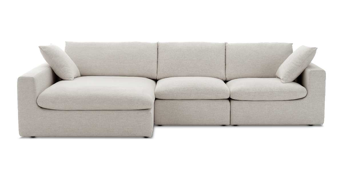 Dawson Wide Chaise Sectional Couch | Castlery US | Castlery US