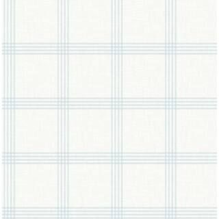 Chesapeake Twain Light Blue Plaid Strippable Roll (Covers 56.4 sq. ft.) 3115-24475 - The Home Dep... | The Home Depot