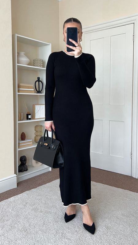 Classic black knit dress for Spring. Dress is from Mango, wearing size UK10.

#LTKeurope #LTKstyletip #LTKspring