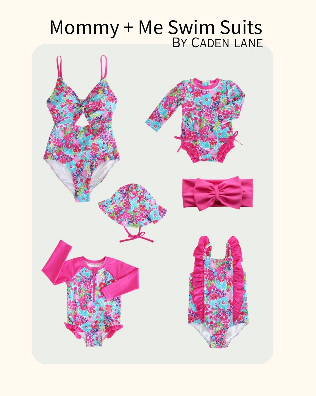 Swimmies for the girlies! 🩷 
Mommy + Me matching swim by @Caden Lane 🫶🏼