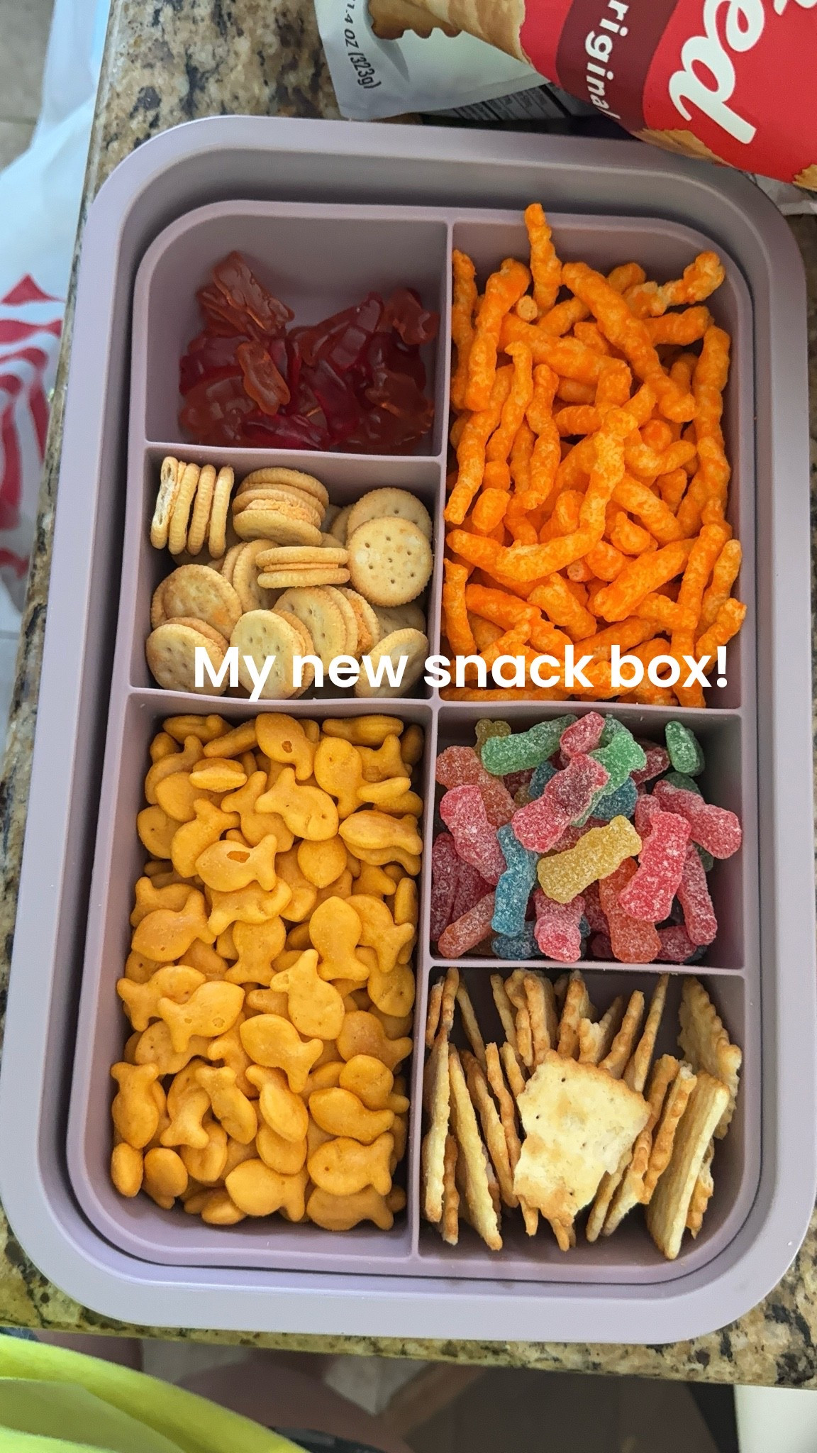 My new snack box and I’m obsessed!  I lowkey wanted the white color, but with the way I operate, the purple was the best bet😂😂 it was $15!

#snackbox #snacks #travelnecessities

#LTKmomlife #LTKgrwm