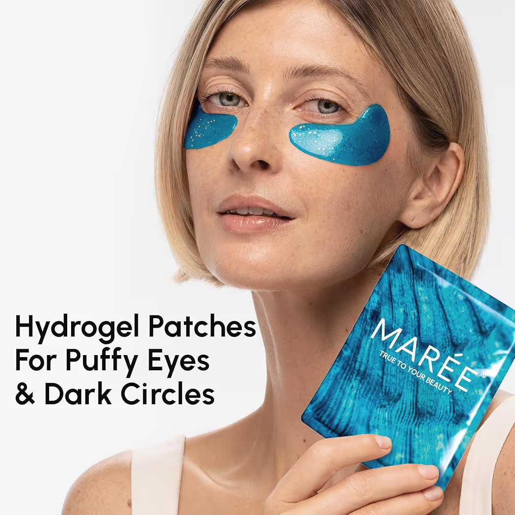 MAREE Eye Gels - Cooling Pads Under Eye Patches for Puffy Eyes and Dark Circles with Collagen & H... | Amazon (US)