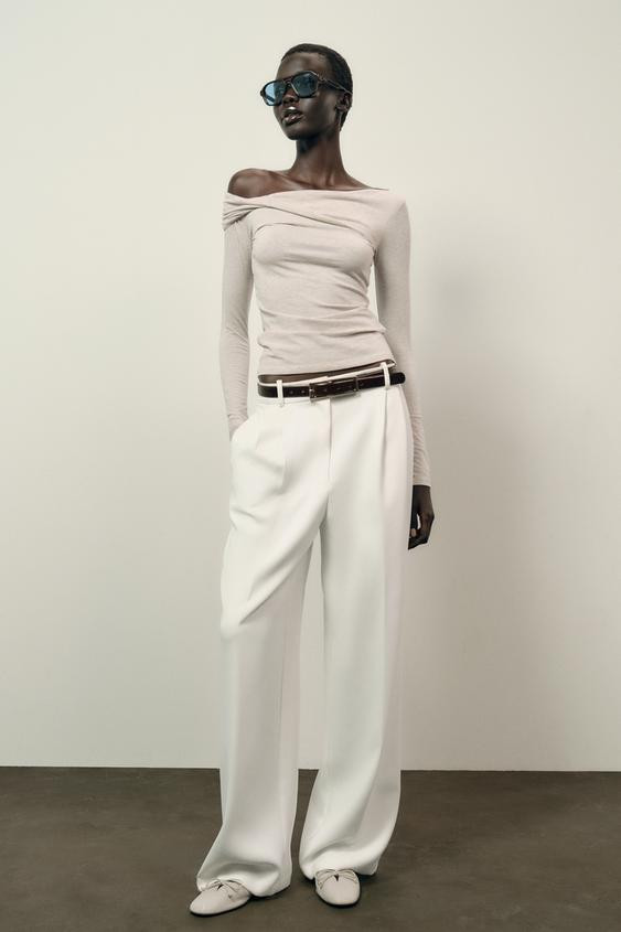 ASYMMETRIC NECK TOP | Zara US