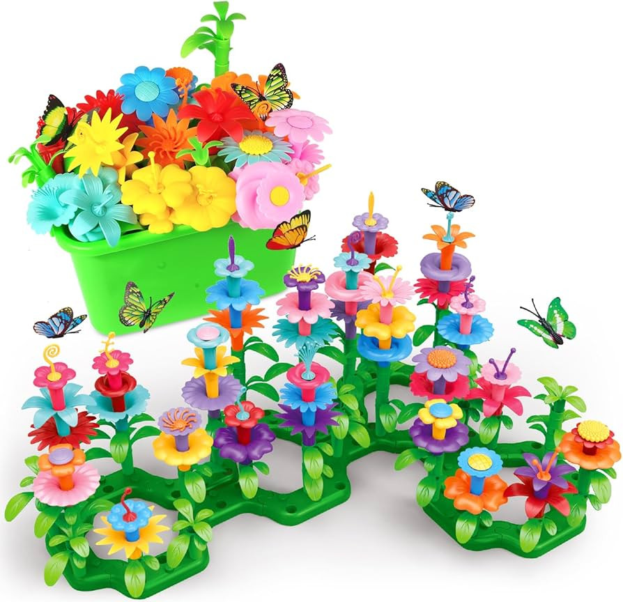 SpringFlower Toys for Girls 3 4 5 6 7 Years Old, Flower Garden Building Kit with Storage case,Edu... | Amazon (US)