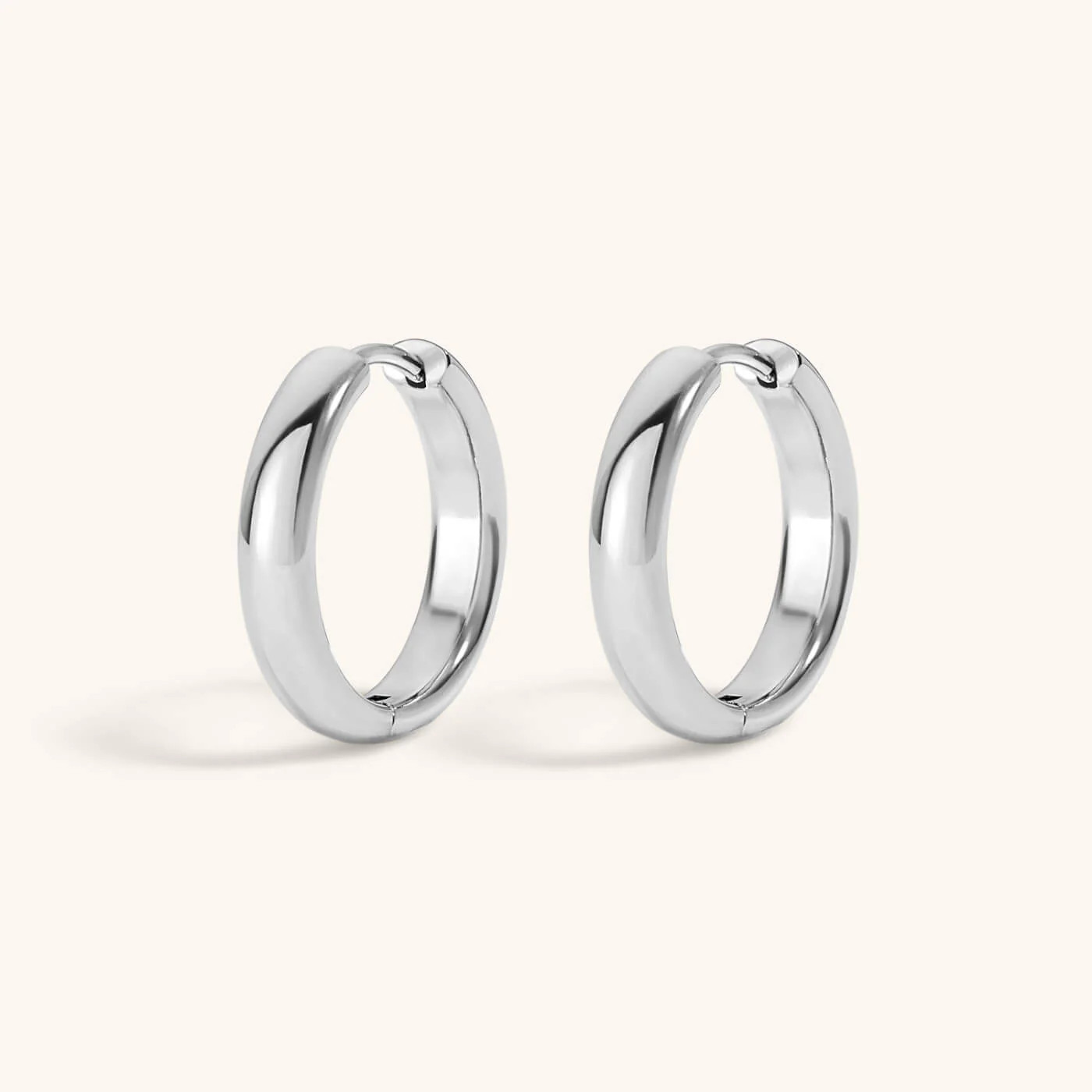 Bold Hoops in Titanium | Maison Miru