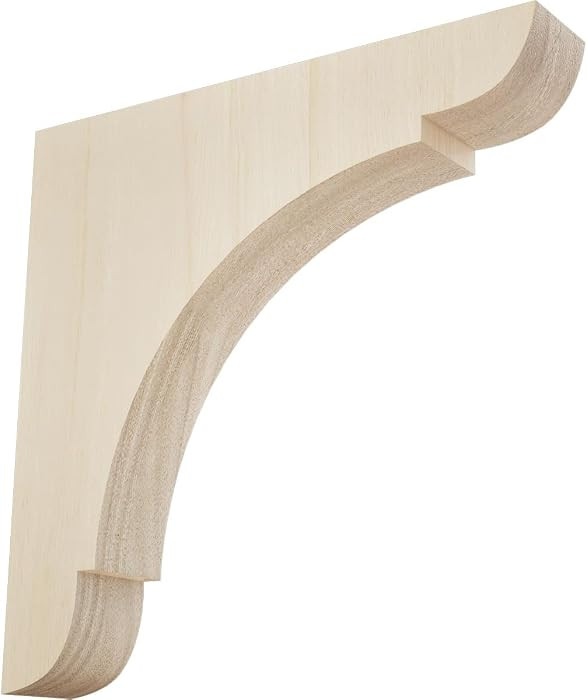 Ekena Millwork BKTW01X10X10OLRW Large Olympic Wood Wood Brackets, 1 3/4"W x 10"D x 10"H , Rubberw... | Amazon (US)