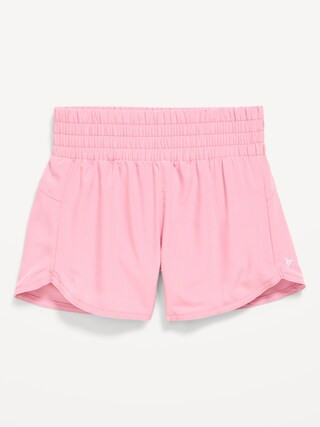High-Waisted Dolphin-Hem Run Shorts for Girls | Old Navy (US)