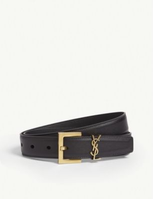 Logo-buckle leather belt | Selfridges