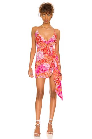 Lovers and Friends Kamala Mini Dress in Chai Floral Print from Revolve.com | Revolve Clothing (Global)