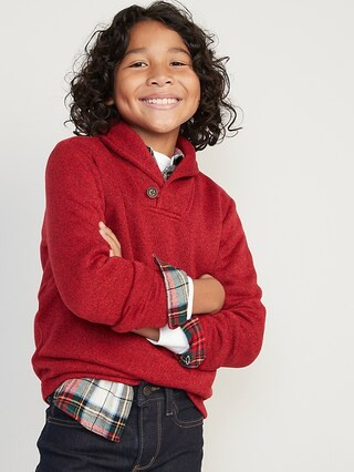 Shawl-Collar Sweater-Fleece Pullover for Boys | Old Navy (US)