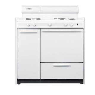 36 in. 2.9 cu. ft. Gas Range in White | The Home Depot