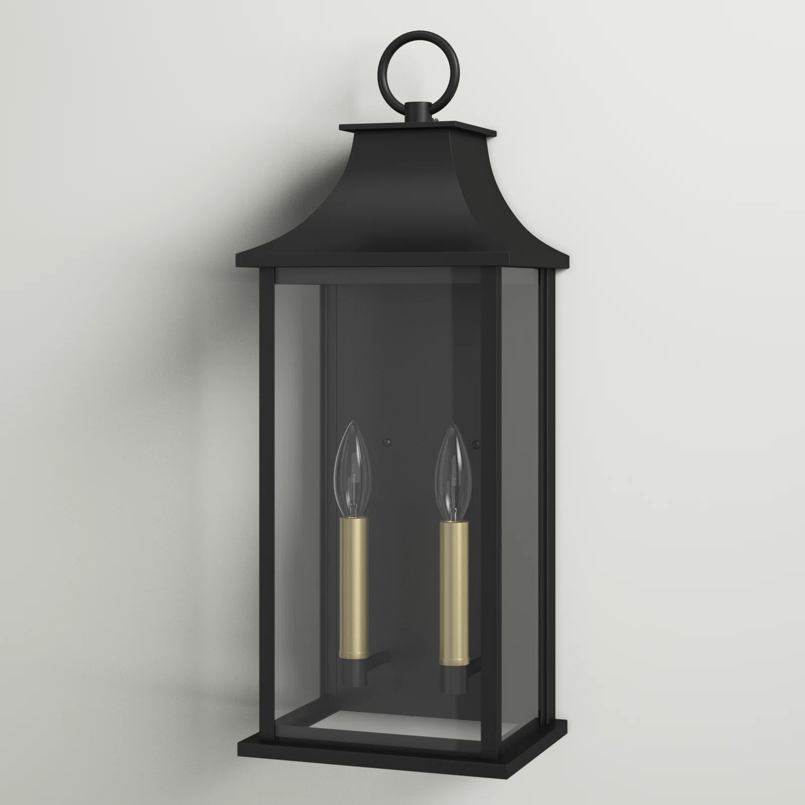 Alletta 2 - Light 21'' H Dimmable Metal Cage Glass Wall Light with Dusk to Dawn | Wayfair North America