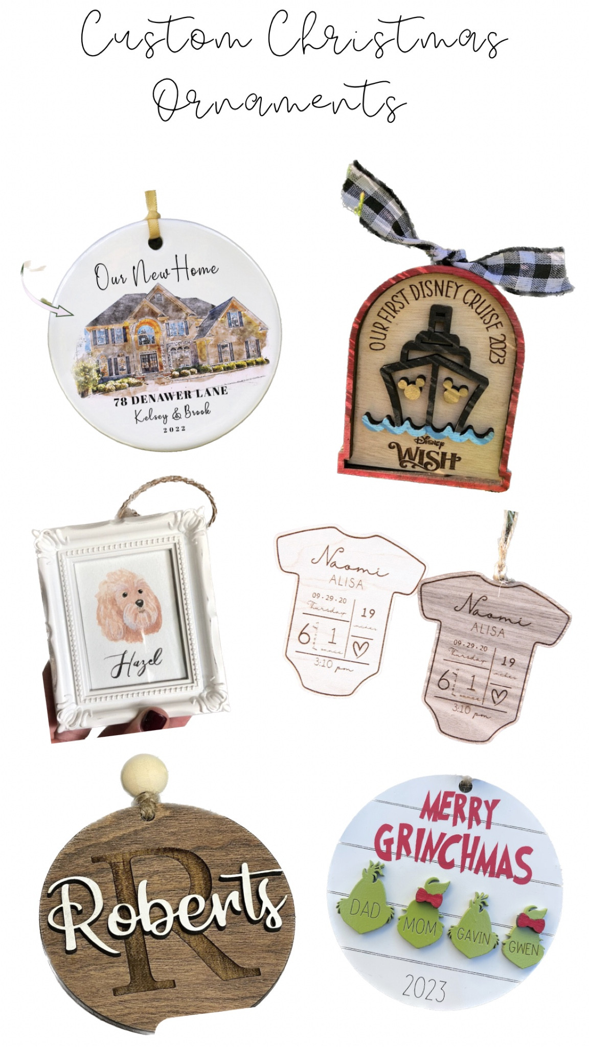 I always love customized Christmas ornaments 🎄

These are some of my top picks I’ve found & ordered! Lots are are SALE too ‼️

#christmas #chrsitmasornaments #christmasdecor #treeornaments #treedecorating Sale

#LTKGiftGuide #LTKHoliday #LTKHolidaySale